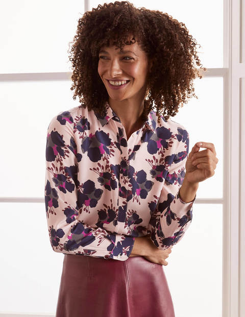 The Silk Shirt - Milkshake, Wild Floret Large The Silk Shirt - Milkshake, Wild Floret Large