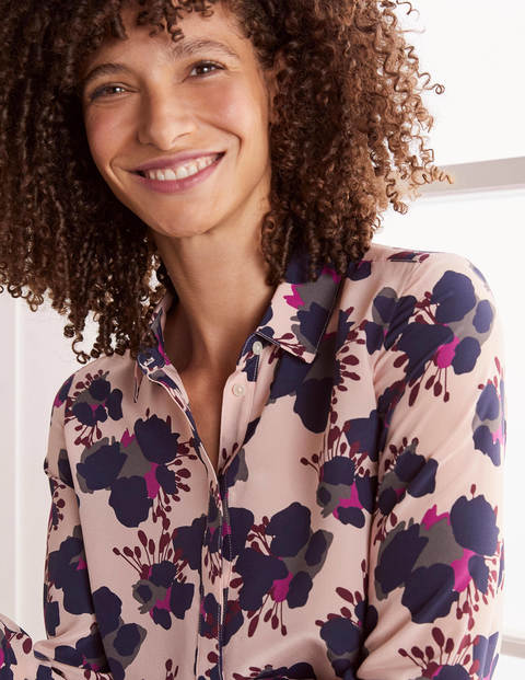The Silk Shirt - Milkshake, Wild Floret Large The Silk Shirt - Milkshake, Wild Floret Large