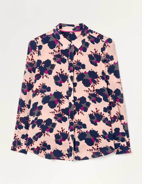 The Silk Shirt - Milkshake, Wild Floret Large The Silk Shirt - Milkshake, Wild Floret Large