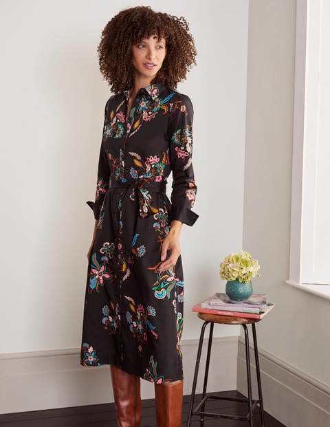 boden black midi dress