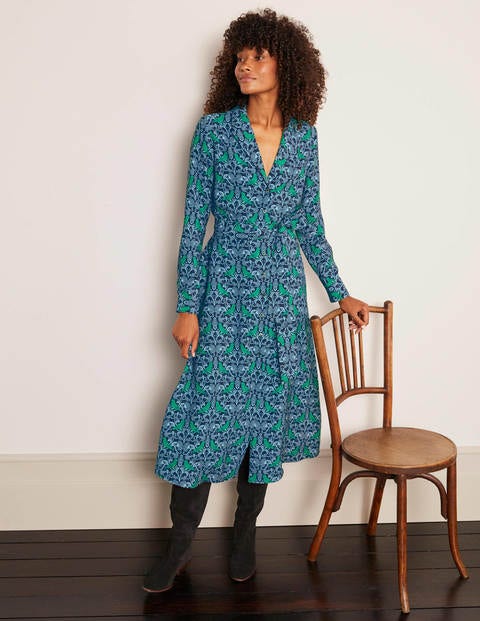 Otillie Shirt Dress - Navy Frosted Blue, Love Finch Otillie Shirt Dress - Navy Frosted Blue, Love Finch