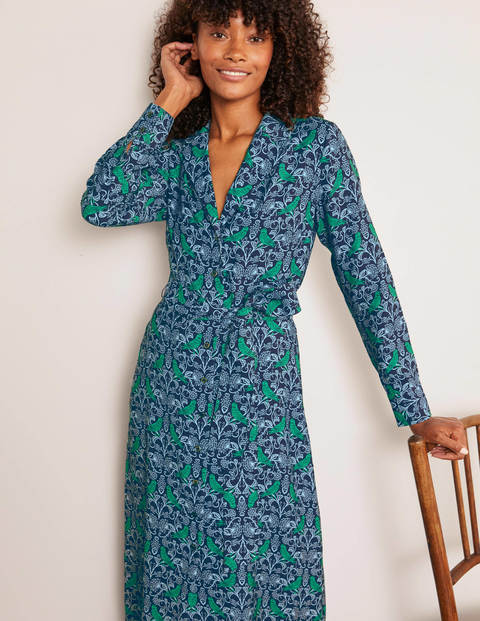 Otillie Shirt Dress - Navy Frosted Blue, Love Finch Otillie Shirt Dress - Navy Frosted Blue, Love Finch