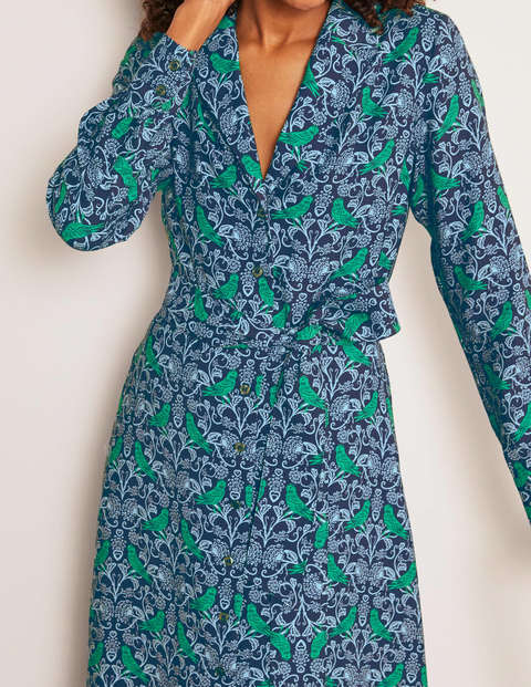 Otillie Shirt Dress - Navy Frosted Blue, Love Finch Otillie Shirt Dress - Navy Frosted Blue, Love Finch