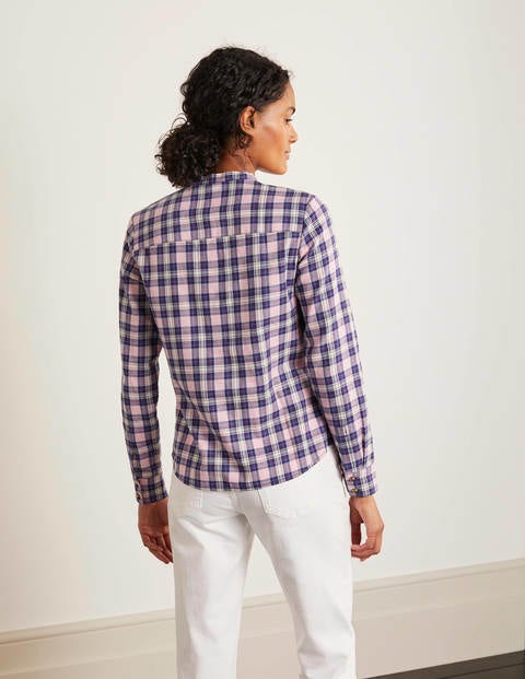 Chemise Susannah à col lavallière - Carreaux rose clair et ivoire Chemise Susannah à col lavallière - Carreaux rose clair et ivoire
