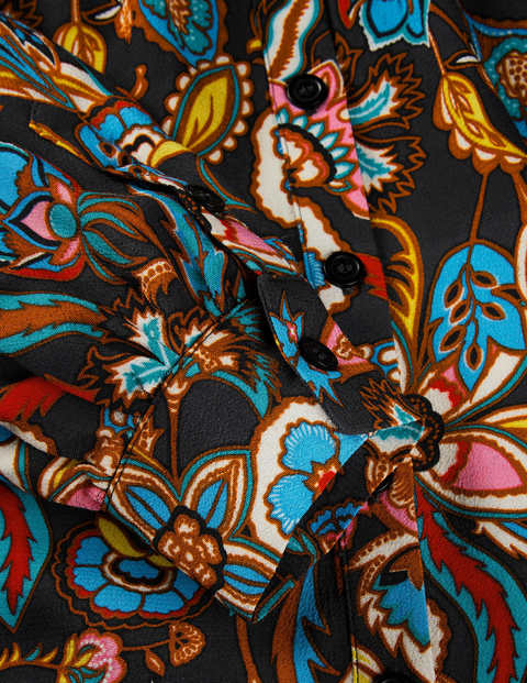 Chemise Penelope à smocks - Black, Garden Chintz Chemise Penelope à smocks - Black, Garden Chintz