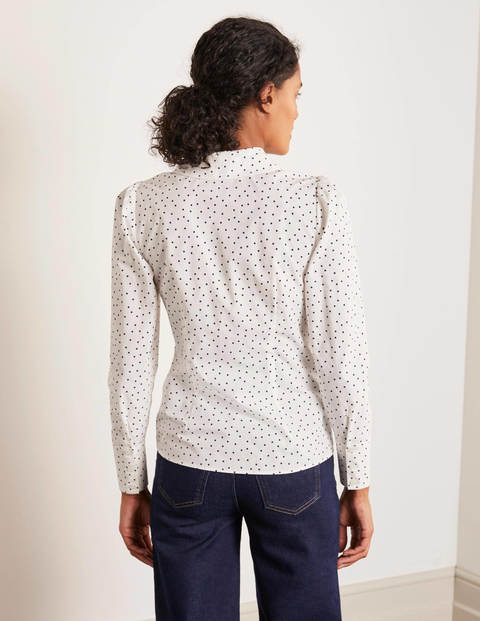 Tori Hemd - Naturweiß, Polka-Tupfen Tori Hemd - Naturweiß, Polka-Tupfen