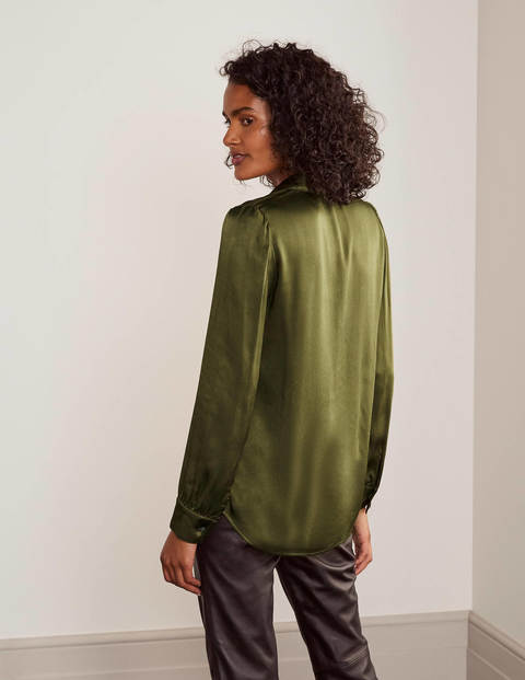 Eliza Satin Shirt - Oregano Eliza Satin Shirt - Oregano