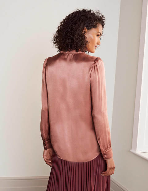 Eliza Satin Shirt - Dusty Rose Eliza Satin Shirt - Dusty Rose