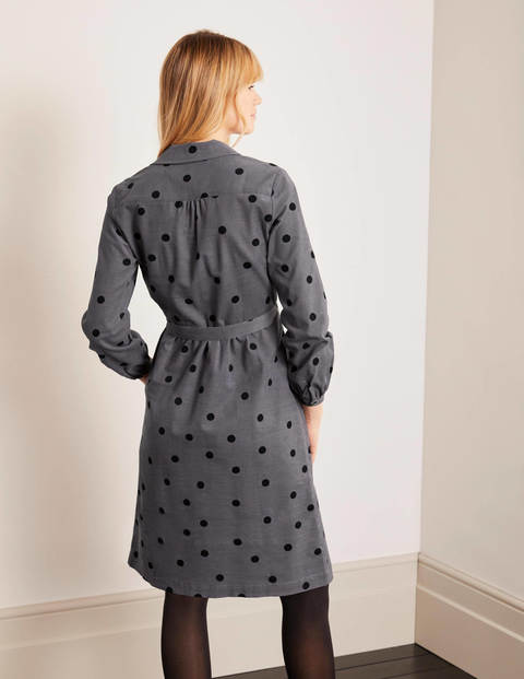 Olympia Shirt dress - Pewter, Scattered Spot Olympia Shirt dress - Pewter, Scattered Spot