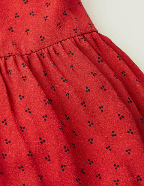 Carrie Smocked Dress - Poinsettia, Triple Spot Carrie Smocked Dress - Poinsettia, Triple Spot