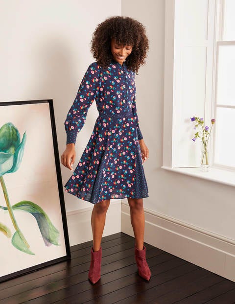 Christina Dress - Navy, Billowy Peony Christina Dress - Navy, Billowy Peony