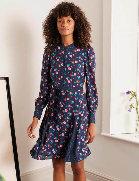 Christina Dress - Navy, Billowy Peony Christina Dress - Navy, Billowy Peony