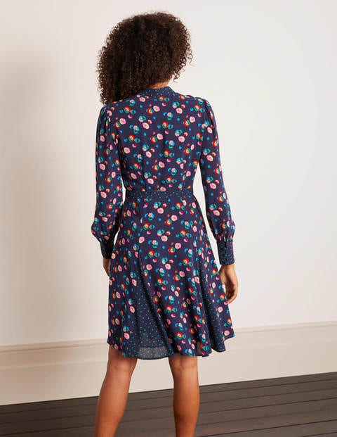 Christina Dress - Navy, Billowy Peony Christina Dress - Navy, Billowy Peony