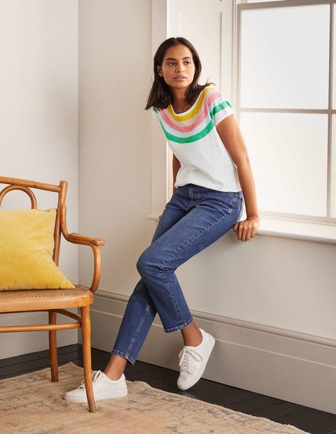 Robyn Jersey Tee - Lollipop Rainbow Stripe Robyn Jersey Tee - Lollipop Rainbow Stripe