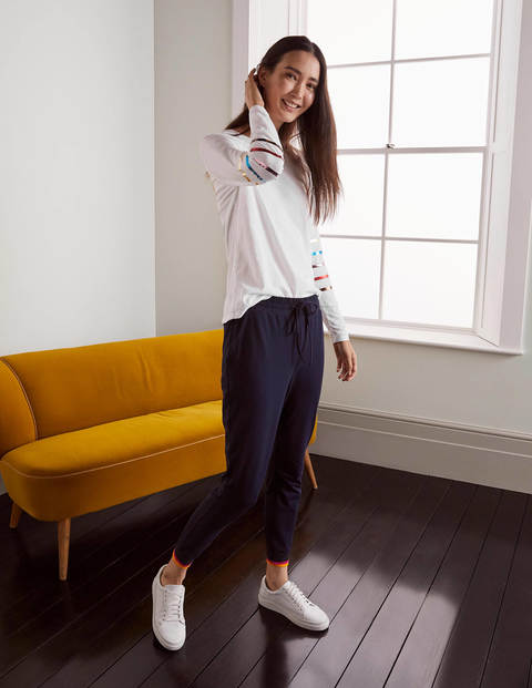 Lorna Baseball Jersey Tee - White, Multi Foil Stripe Lorna Baseball Jersey Tee - White, Multi Foil Stripe