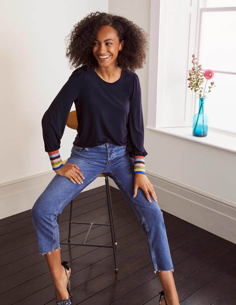 Olivia Jersey Top - Navy Olivia Jersey Top - Navy