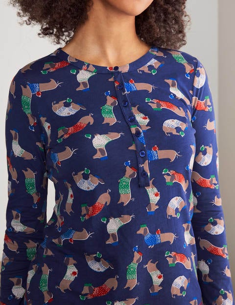 Alba Jersey Pajama Top - Starboard, Jolly Dogs Alba Jersey Pajama Top - Starboard, Jolly Dogs