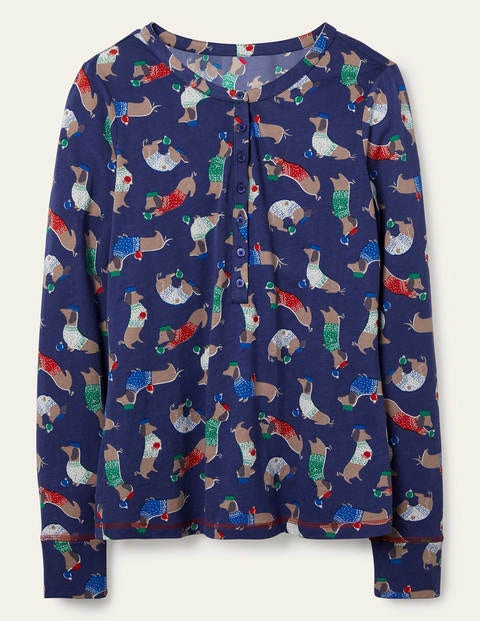 Alba Jersey Pajama Top - Starboard, Jolly Dogs Alba Jersey Pajama Top - Starboard, Jolly Dogs