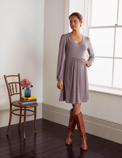 Hattie Jersey Dress - Spring Blossom, Arrow Drop