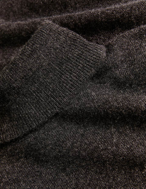 Cashmere Roll Neck Sweater - Charcoal Melange Cashmere Roll Neck Sweater - Charcoal Melange