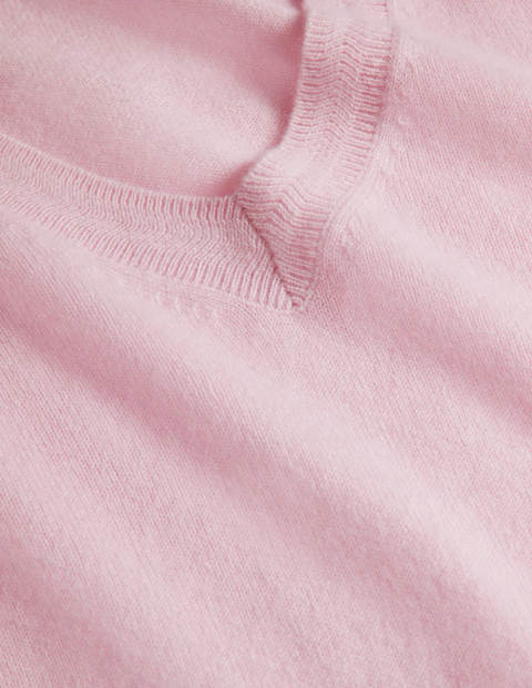 Kaschmirpullover mit V-Ausschnitt - Milchshake Kaschmirpullover mit V-Ausschnitt - Milchshake