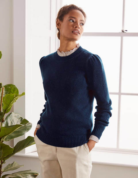 Beaufort Cashmere Sweater - Navy Nep Beaufort Cashmere Sweater - Navy Nep