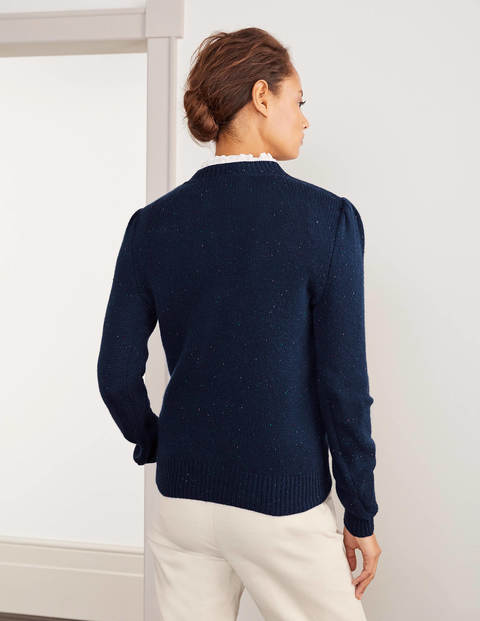 Beaufort Cashmere Sweater - Navy Nep Beaufort Cashmere Sweater - Navy Nep