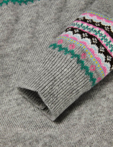 Aberdeen Fair Isle Sweater - Grey Melange Aberdeen Fair Isle Sweater - Grey Melange