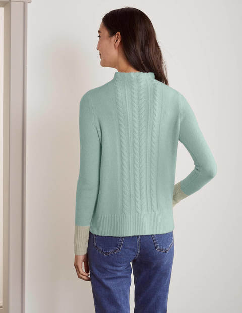 fluffy cable sweater