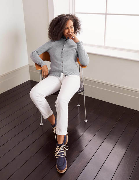 Beaufort Cashmere Cardigan - Winter Slate Nep Beaufort Cashmere Cardigan - Winter Slate Nep