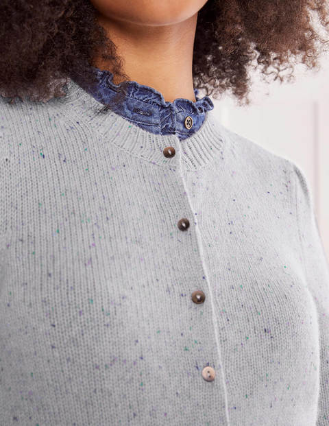 Beaufort Cashmere Cardigan - Winter Slate Nep Beaufort Cashmere Cardigan - Winter Slate Nep