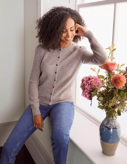 Beaufort Cashmere Cardigan - Chinchilla Nep Beaufort Cashmere Cardigan - Chinchilla Nep