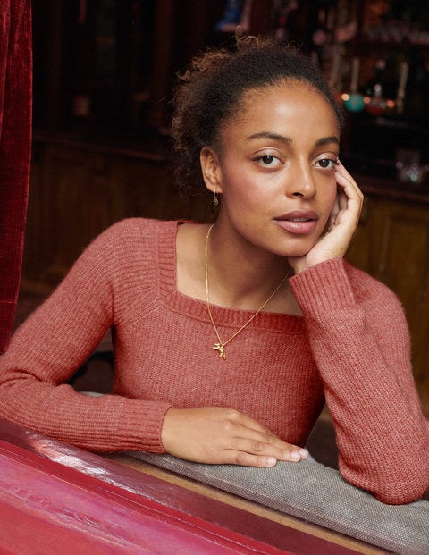 Pull Queensberry duveteux - Rose poudré Pull Queensberry duveteux - Rose poudré