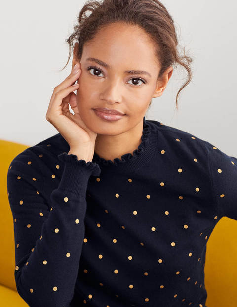 Lara Sparkle Jumper - Navy, Gold Spot Lara Sparkle Jumper - Navy, Gold Spot