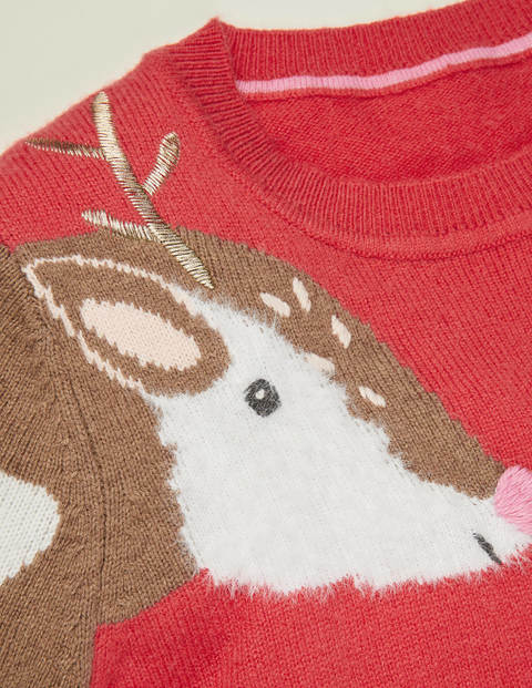 Christmas Jumper - Hot Pepper Red, Reindeer Christmas Jumper - Hot Pepper Red, Reindeer