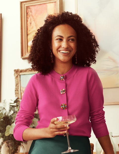 Howe Verzierter Cardigan - Pink Flambe Howe Verzierter Cardigan - Pink Flambe