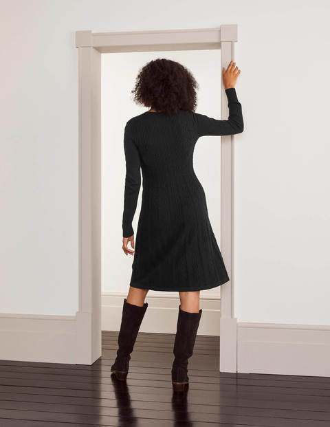 Erica Cable Knitted Dress - Black Erica Cable Knitted Dress - Black