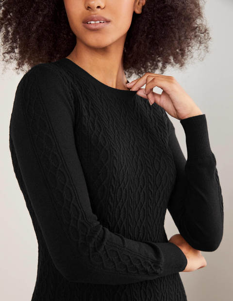 black woolen dress