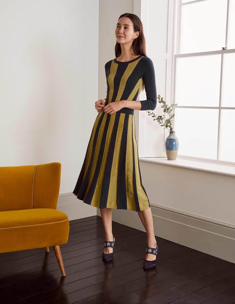 Martha Sparkle Knitted Dress - Navy and Gold Martha Sparkle Knitted Dress - Navy and Gold