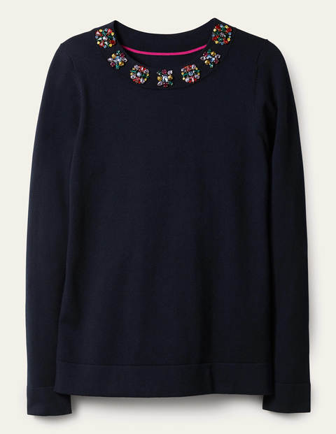 Pull Howe à ornements - Navy Pull Howe à ornements - Navy