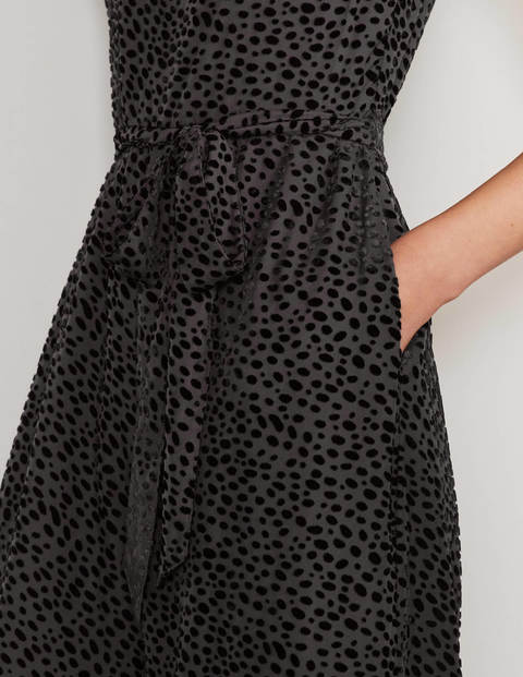 Devore Palazzo Jumpsuit - Black, Dalmatian Spot Devore Palazzo Jumpsuit - Black, Dalmatian Spot