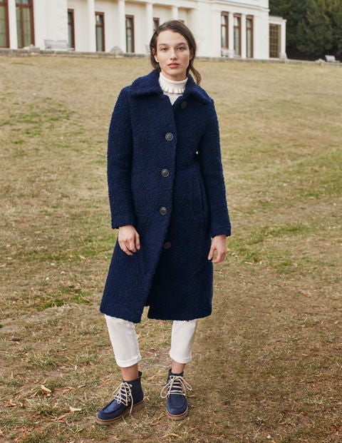 Elveden Textured Coat - Navy Elveden Textured Coat - Navy