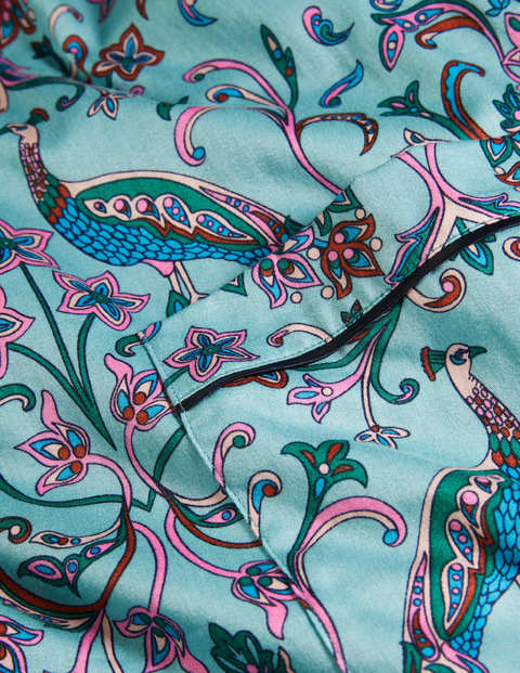 Janie Dressing Gown - Frost, Fanciful Peacock Janie Dressing Gown - Frost, Fanciful Peacock
