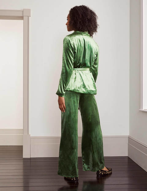 Rosebury Velvet Trousers - Mid Green Velvet Rosebury Velvet Trousers - Mid Green Velvet