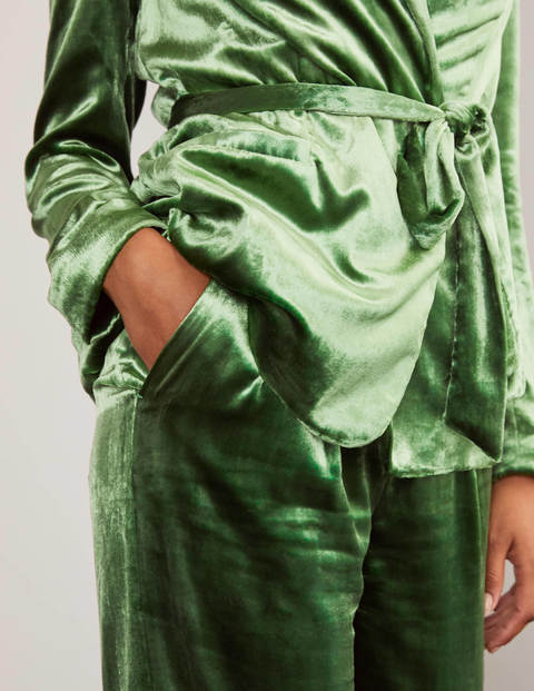 Rosebury Velvet Trousers - Mid Green Velvet Rosebury Velvet Trousers - Mid Green Velvet