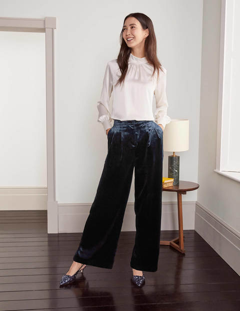 Rosebury Velvet Trousers - Navy Rosebury Velvet Trousers - Navy