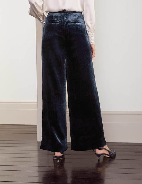 Rosebury Velvet Trousers - Navy Rosebury Velvet Trousers - Navy