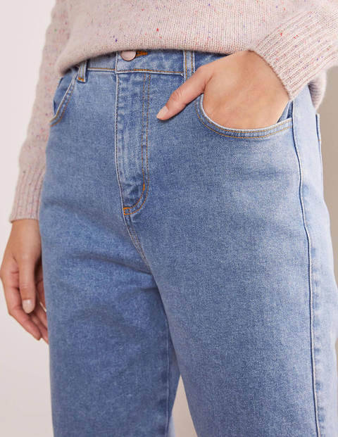 Barrel Leg Jeans - Light Vintage Denim