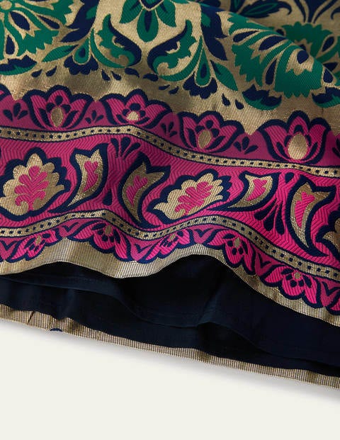 Romaine Jacquard-Midirock - Gold, Dekadenter Garten Romaine Jacquard-Midirock - Gold, Dekadenter Garten