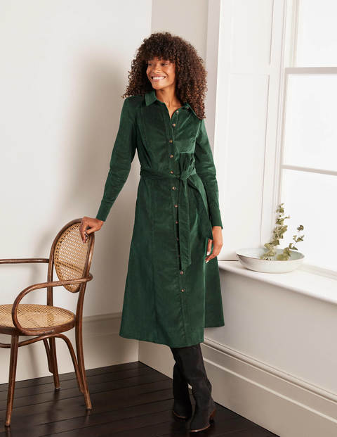 Judith Cord Shirt Dress - Palm Leaf Judith Cord Shirt Dress - Palm Leaf